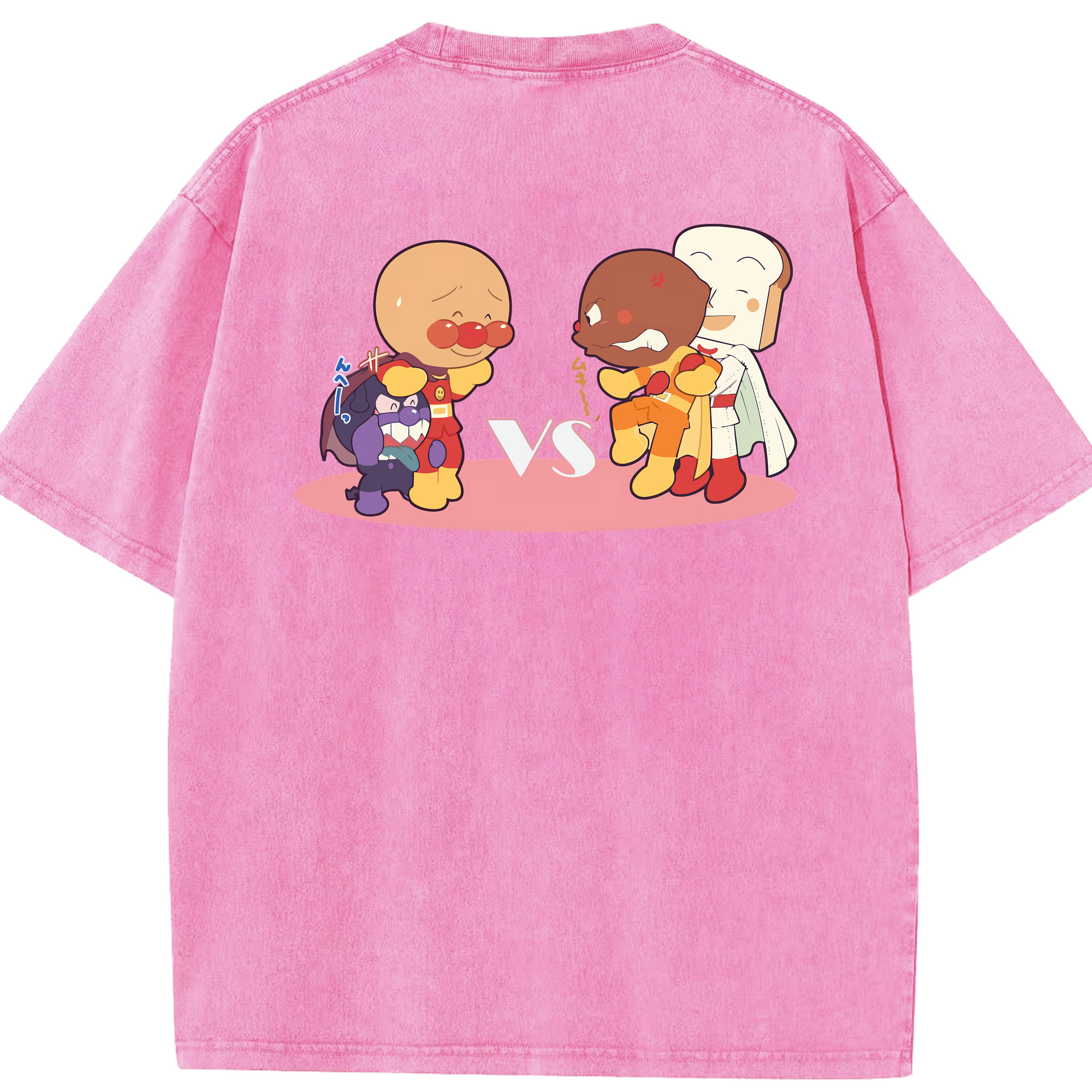 （画像用） アンパンマン Anpanman 綿100% ヴィンテージ風 半袖Tシャツ（背面プリント）